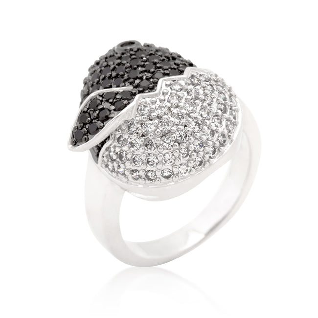 Baby Chick Ring | Black | Silver