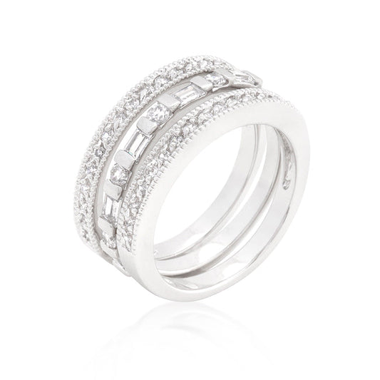 Umi Three-Piece Ring Set | Silver