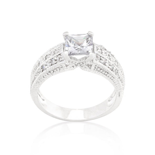 Princess Cut Ring | Silver