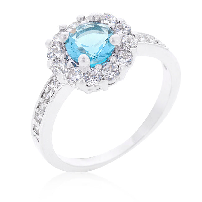 Bella Birthstone Ring | Blue |Silver