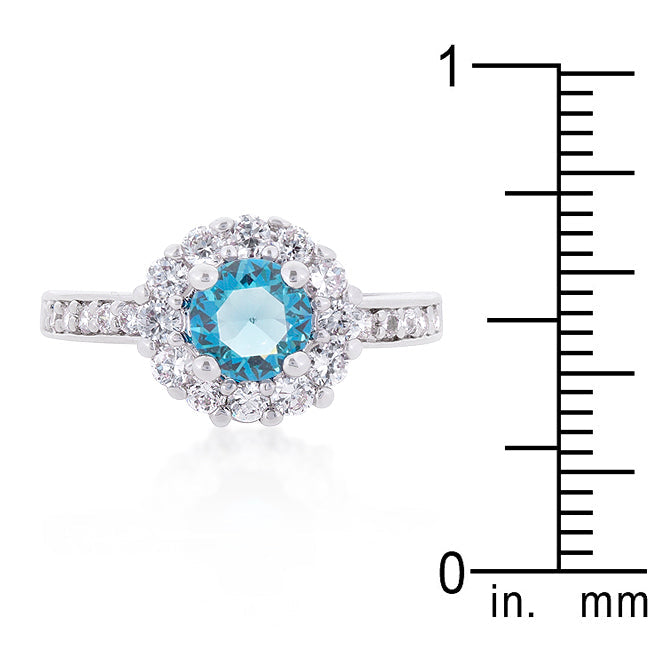 Bella Birthstone Ring | Blue |Silver