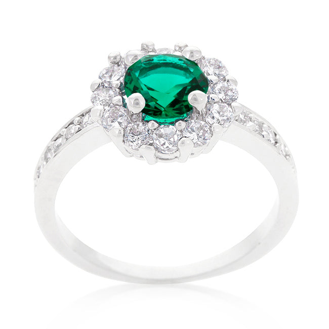 Bella Birthstone Ring | Emerald Green |Silver