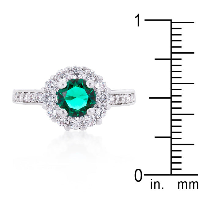 Bella Birthstone Ring | Emerald Green |Silver