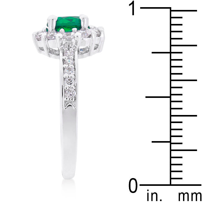 Bella Birthstone Ring | Emerald Green |Silver