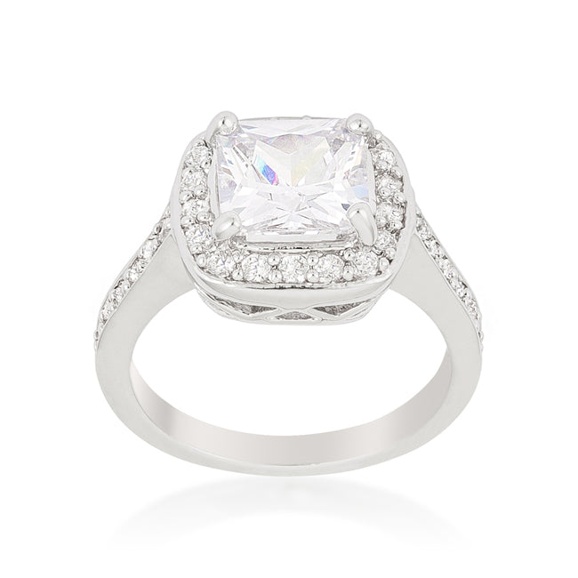 Halo Style Cushion Cut Engagement Ring