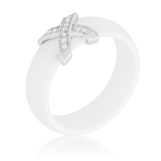 Modern Classic X Ring - White