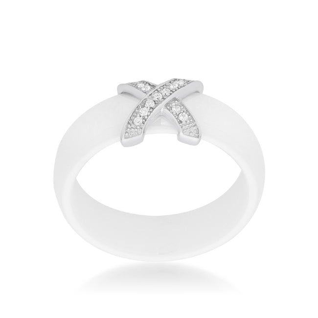 Modern Classic X Ring - White