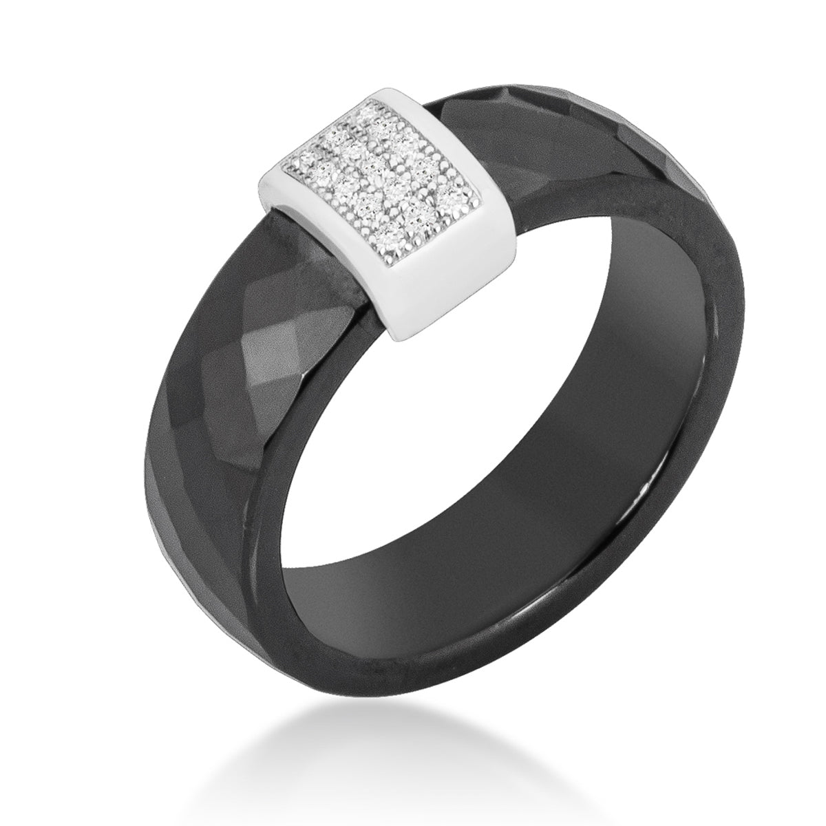 Ceramic Cocktail Ring | Black