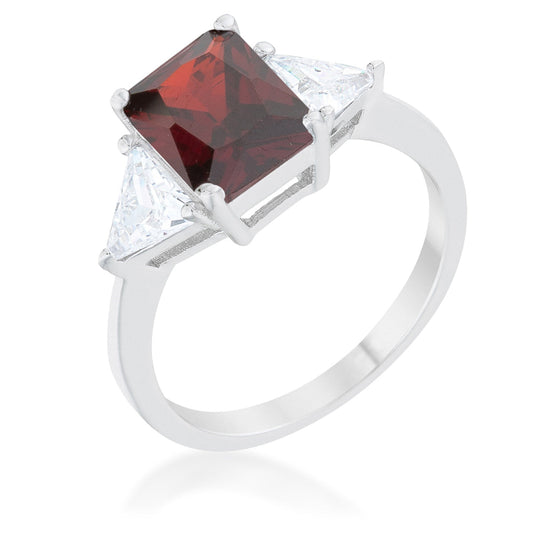 Amelia Ring | Garnet | Silver