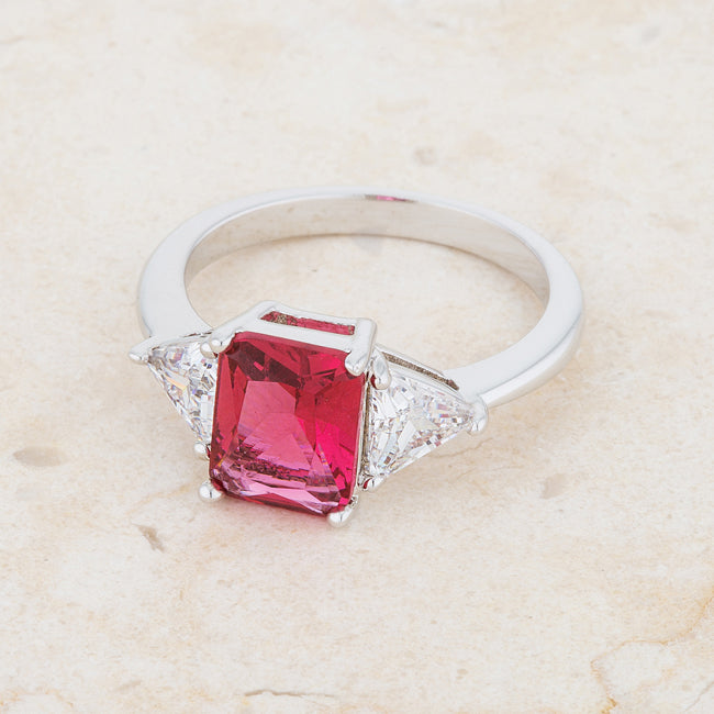 Amelia Ring | Red | Silver