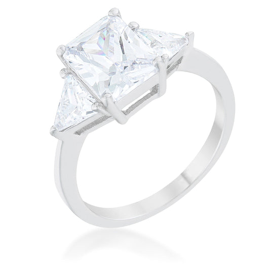 Amelia Ring | Clear | Silver