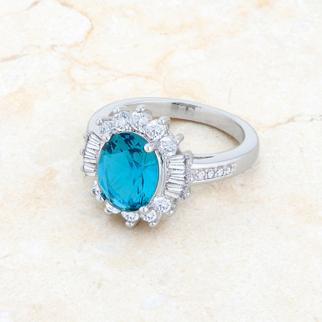 Chrisalee Ring | Aqua | Silver