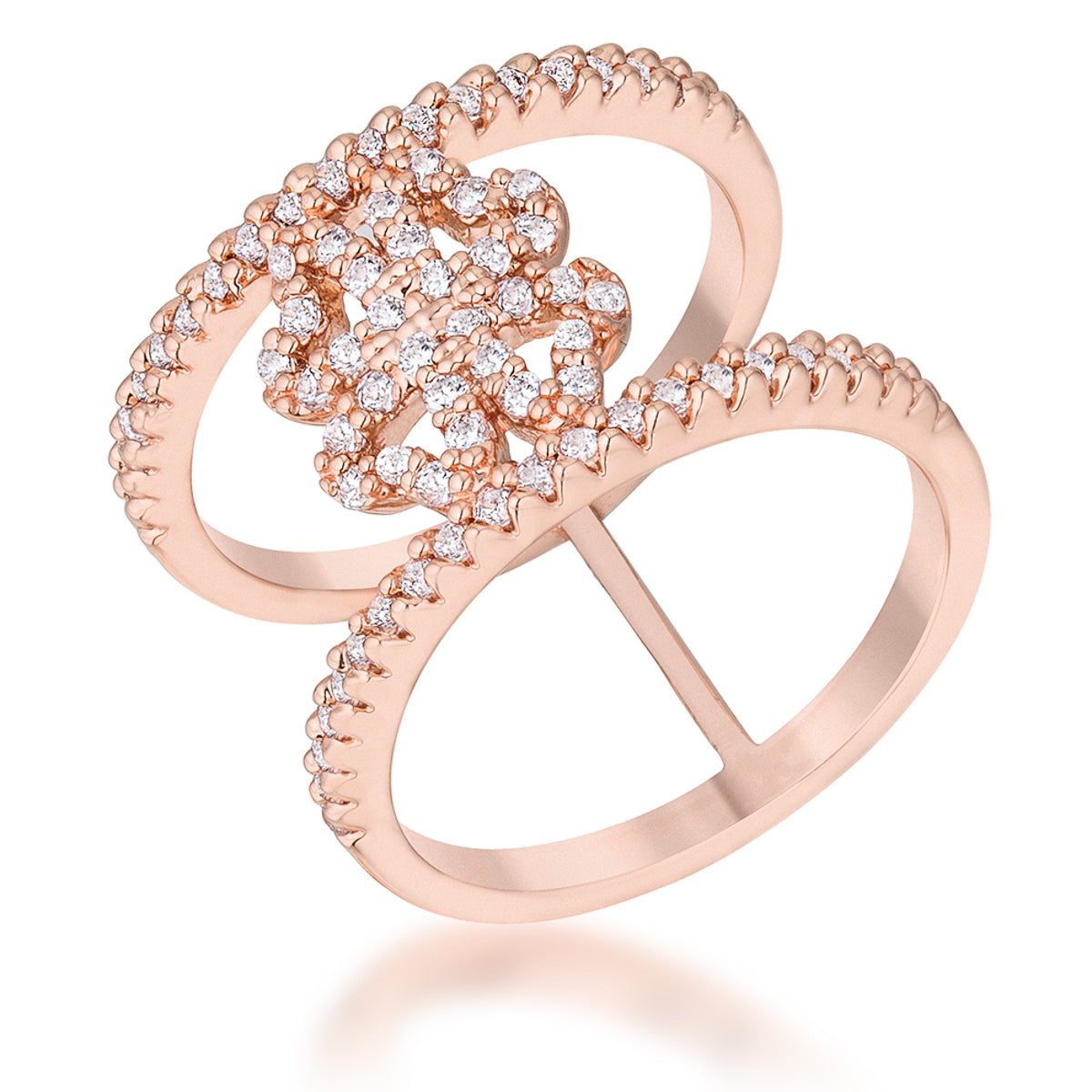 Lauren Rose Gold Clover Wrap Ring