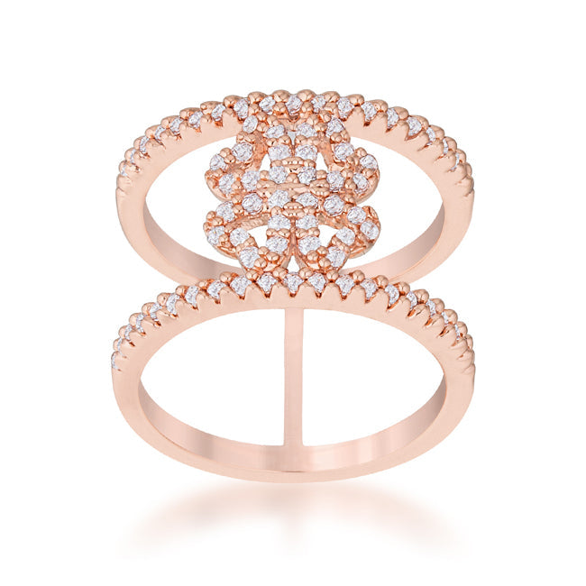 Lauren Rose Gold Clover Wrap Ring