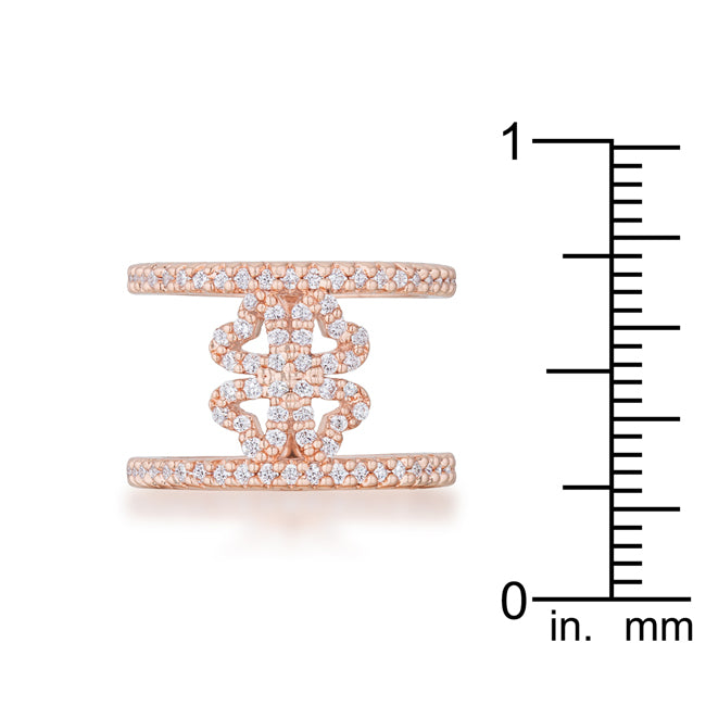 Lauren Rose Gold Clover Wrap Ring