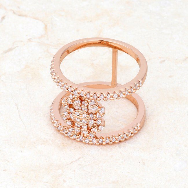 Lauren Rose Gold Clover Wrap Ring