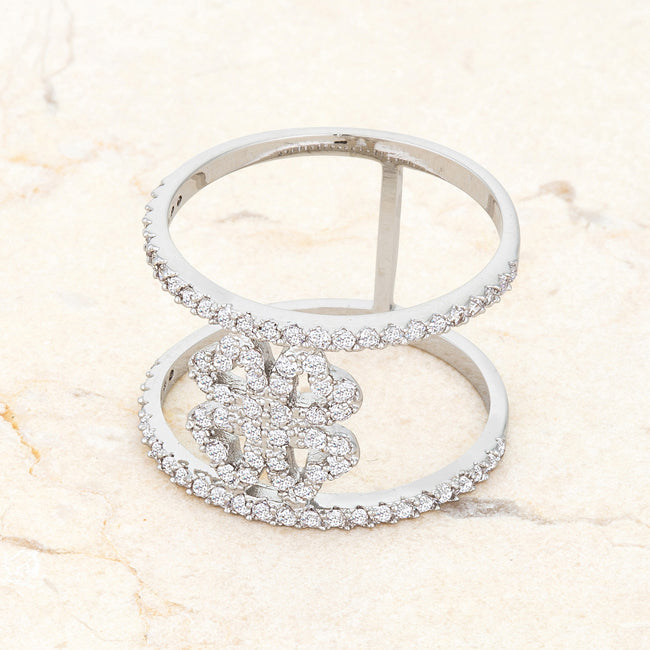 Lauren Clover Wrap Ring | Silver