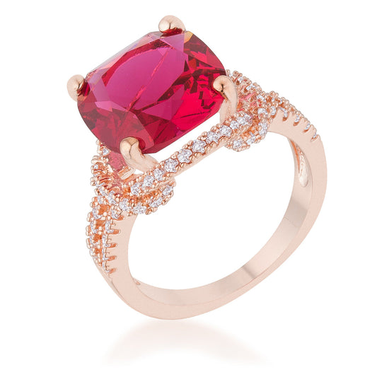 Charlene Ring | Ruby | Rose Gold