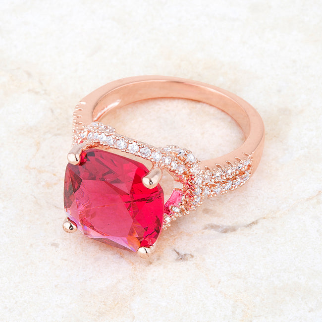 Charlene Ring | Ruby | Rose Gold