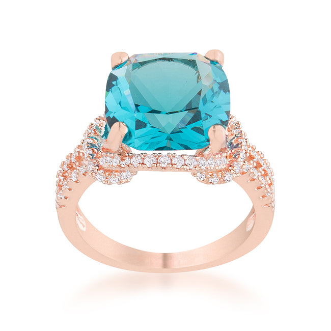 Charlene Ring | Aqua | Rose Gold