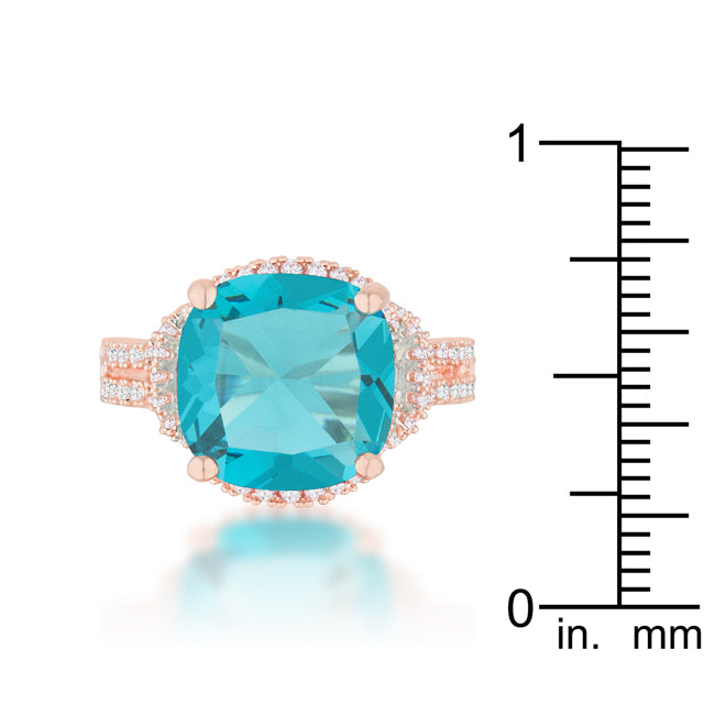 Charlene Ring | Aqua | Rose Gold