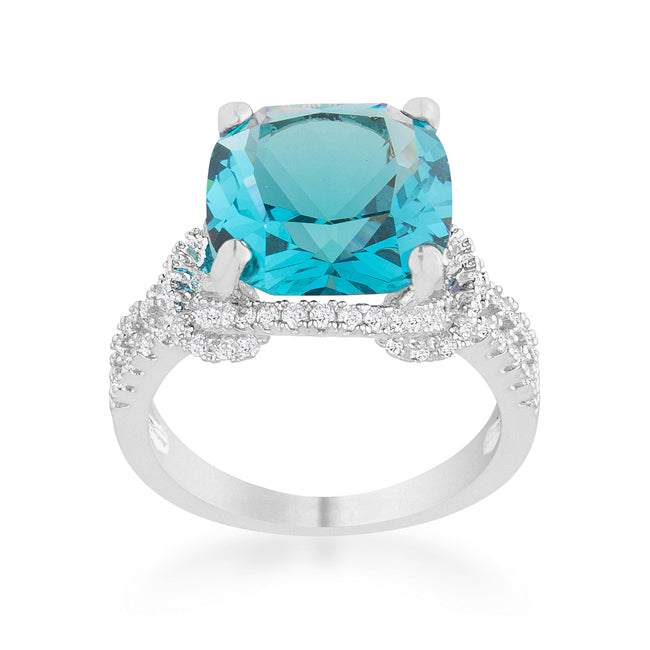 Charlene Ring | Aqua | Silver