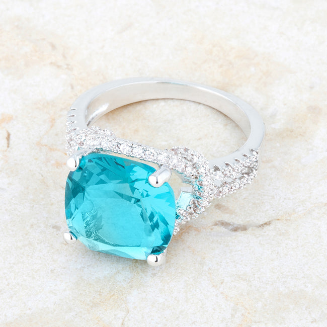 Charlene Ring | Aqua | Silver