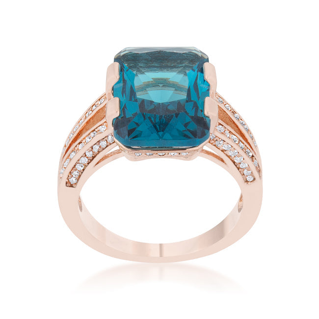 Reina Aqua Emerald  Ring