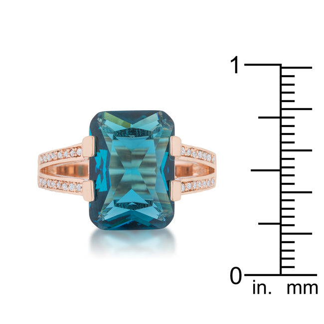 Reina Aqua Emerald  Ring