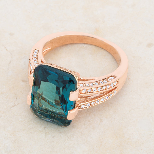 Reina Aqua Emerald  Ring