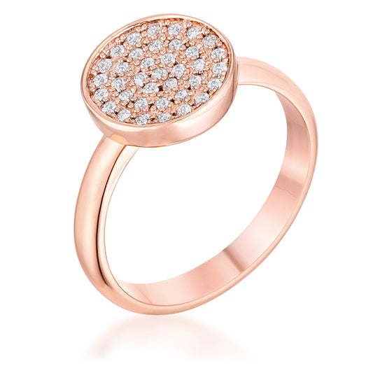 Krystal Round Ring | Rose Gold