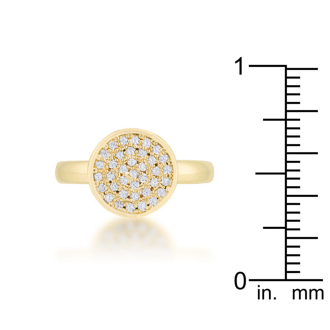 Krystal Round Ring | Gold