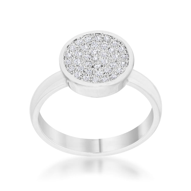 Krystal Round Ring | Silver