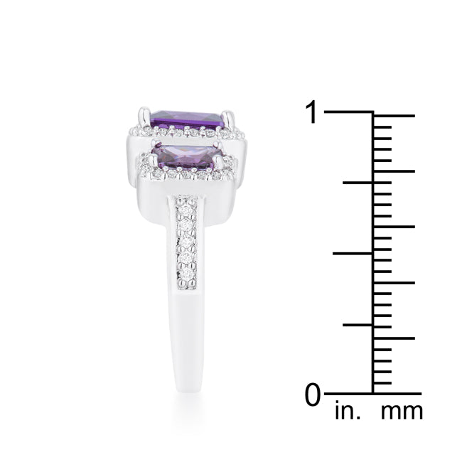 Rita Amethyst Classic Trio Ring