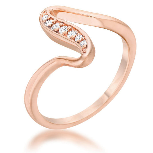 Sheryl Wave Ring | Rose Gold