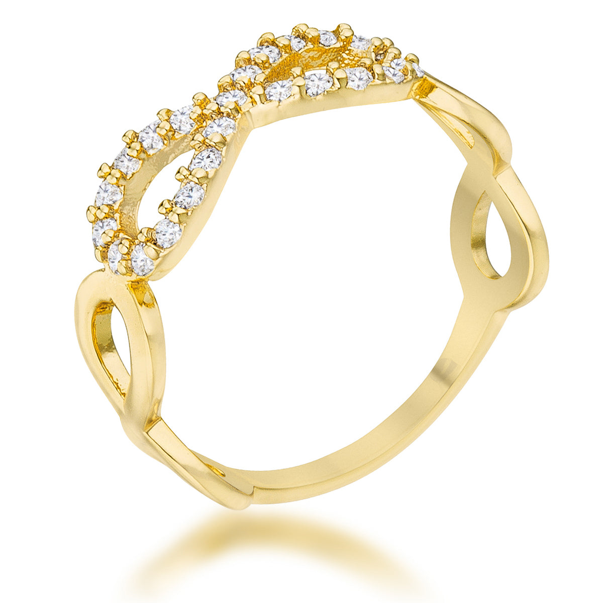 Mina 0.35ct CZ 14k Gold Infinity Ring