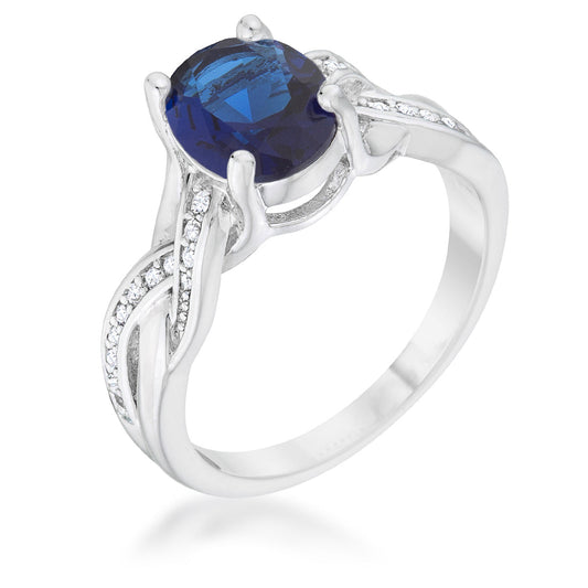 Justine Classic Oval Ring | Sapphire