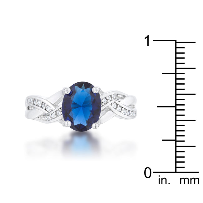 Justine Classic Oval Ring | Sapphire