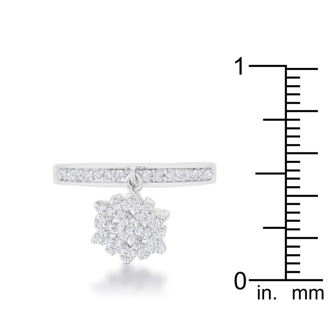 Snowflake Charm Band Ring