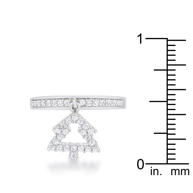 Christmas Holiday Charm Ring | Silver