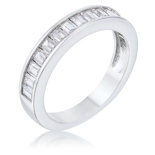 Baguette Cut Band|Silver