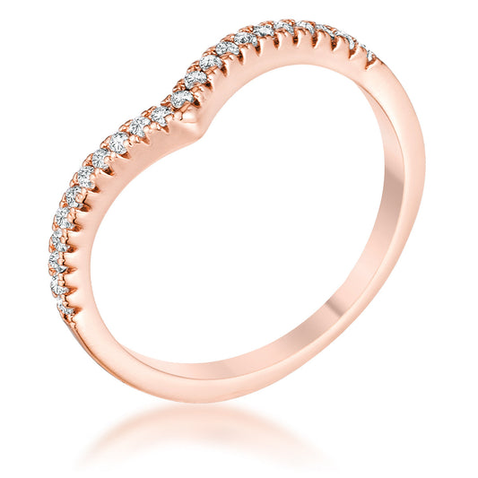 Chevron Stackable Ring | Rose Gold