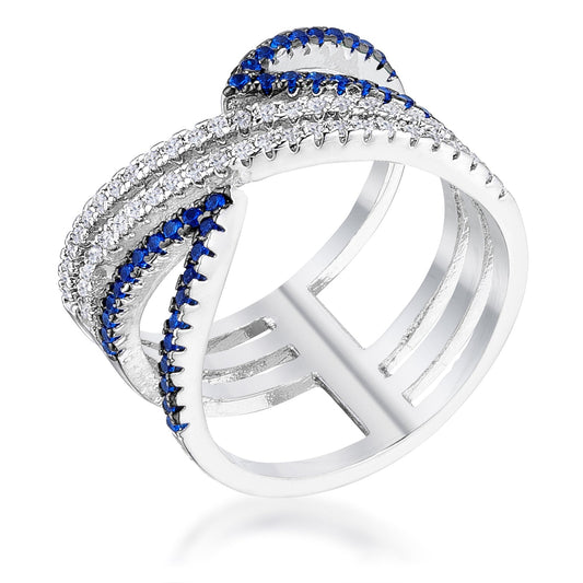 Sapphire Crossover Ring