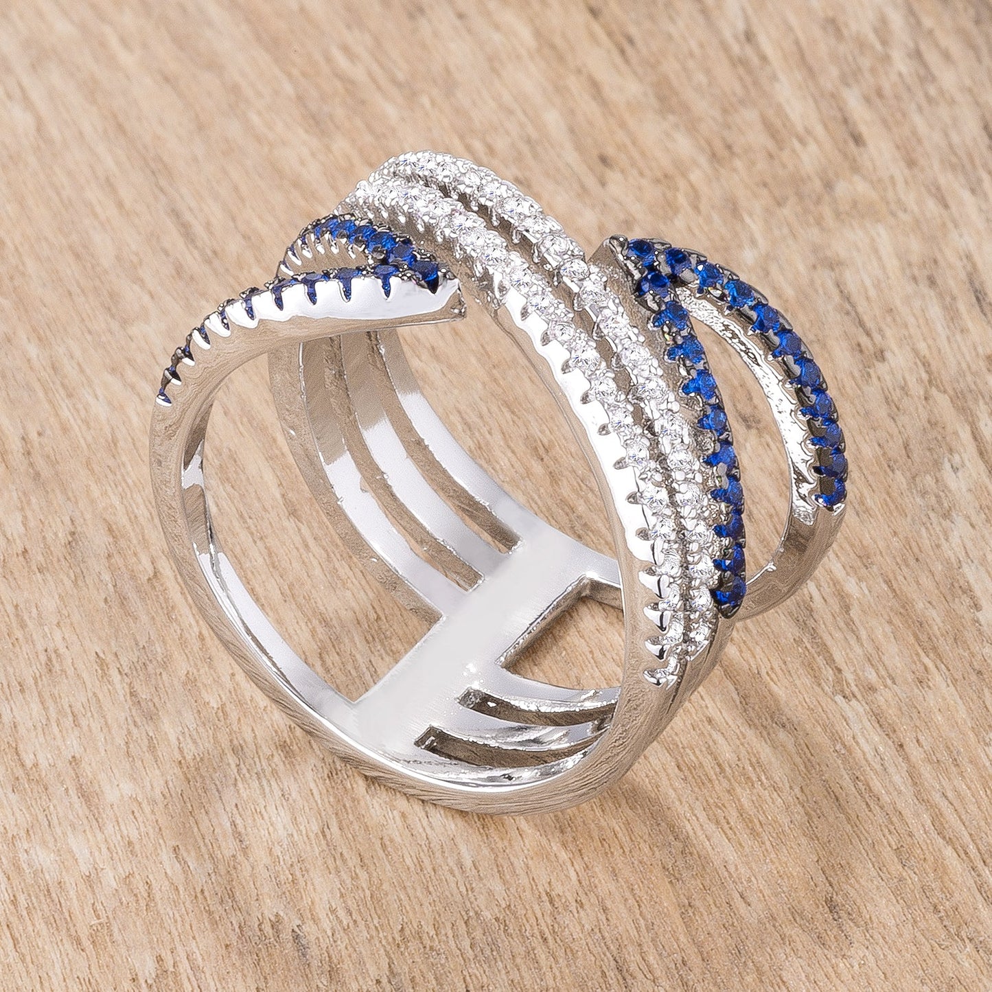 Sapphire Crossover Ring