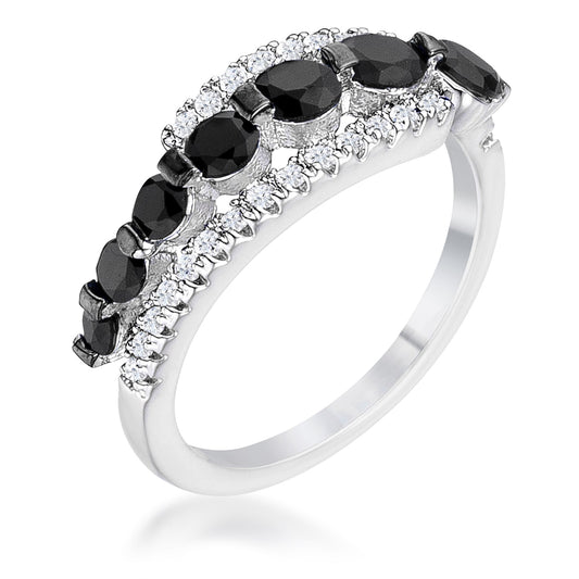 Dame Half Eternity Ring| Black