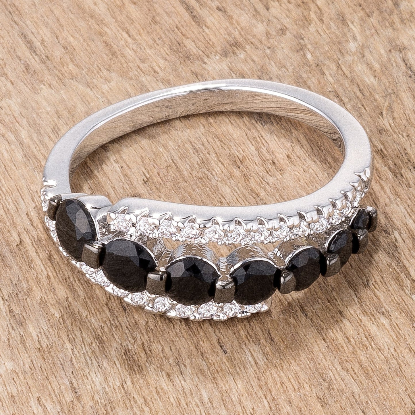 Dame Half Eternity Ring| Black