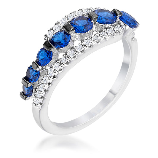 Dame Half Eternity Ring | Blue