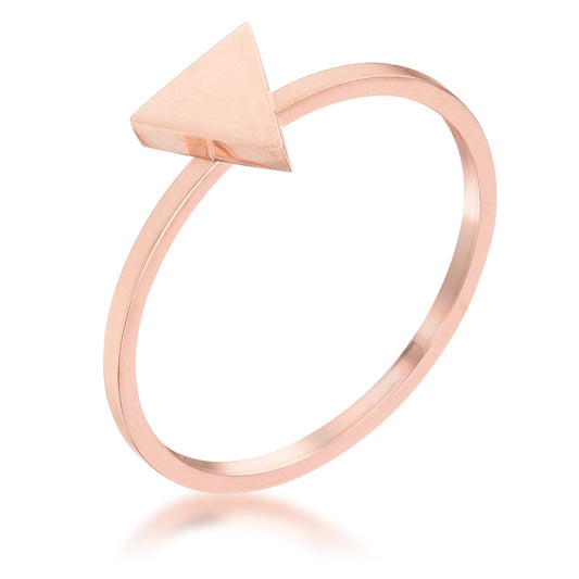 Aria Triangle Stackable Ring | Rose Gold