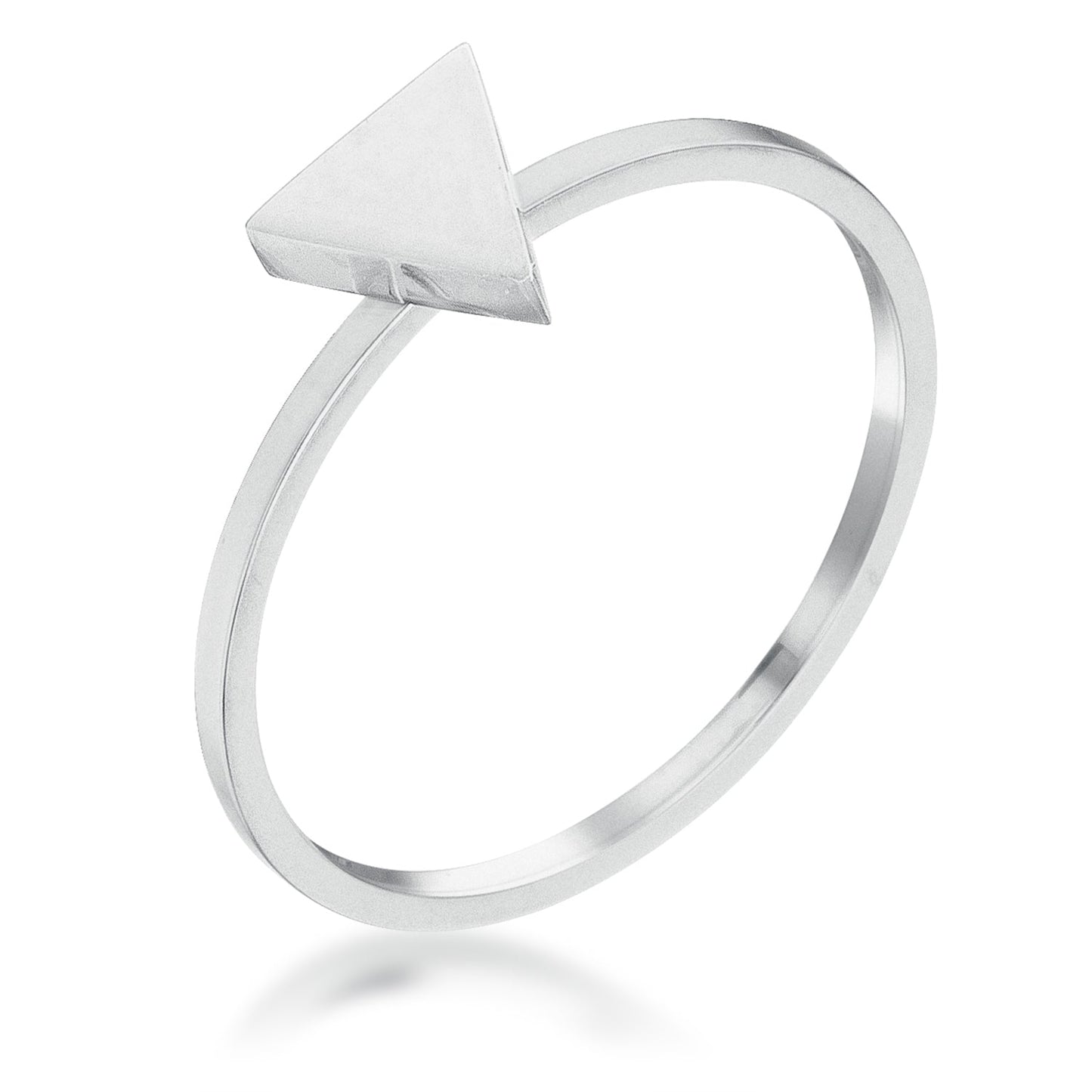 Aria Triangle Stackable Ring | Silver