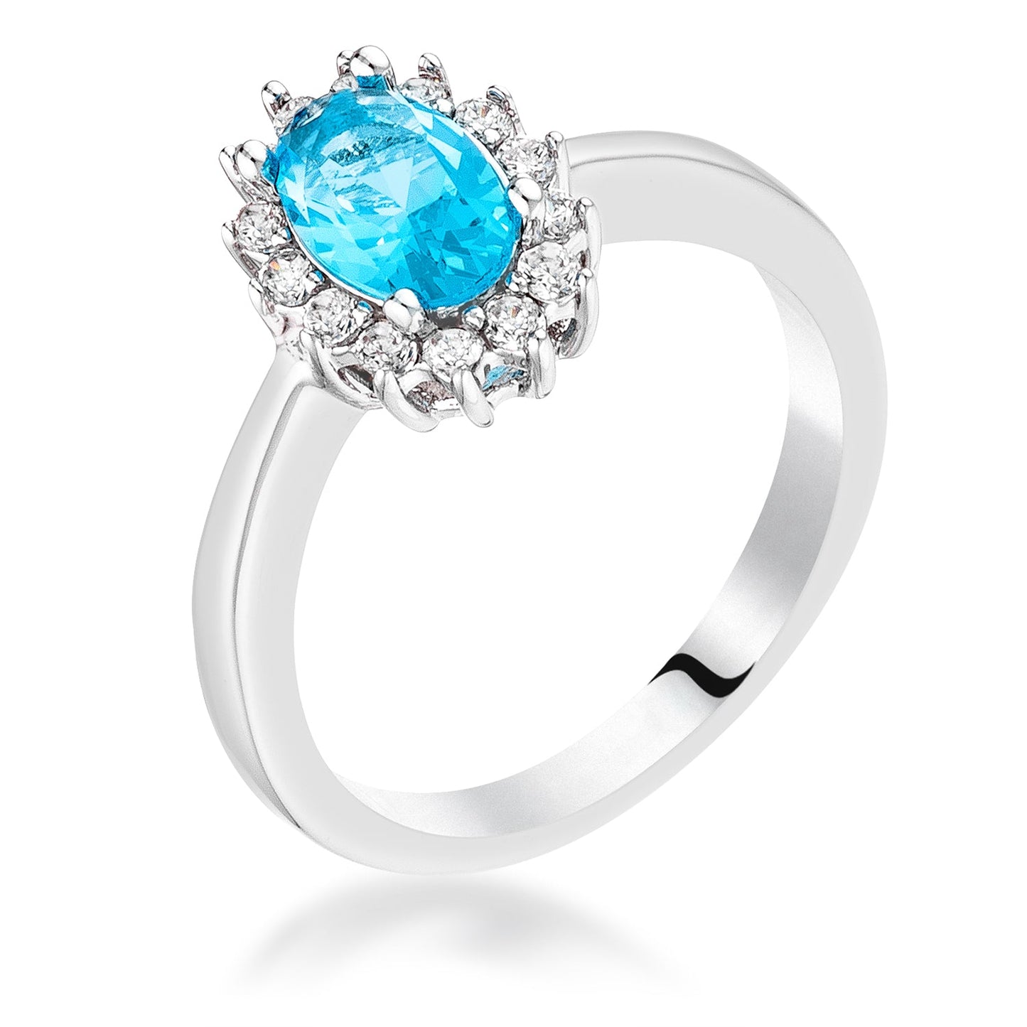 Marbel Oval Ring | Blue | Silver